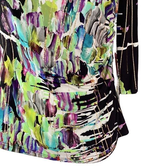 Vintage Cartise medium cross front pullover top. 0623 - Picture 6 of 10